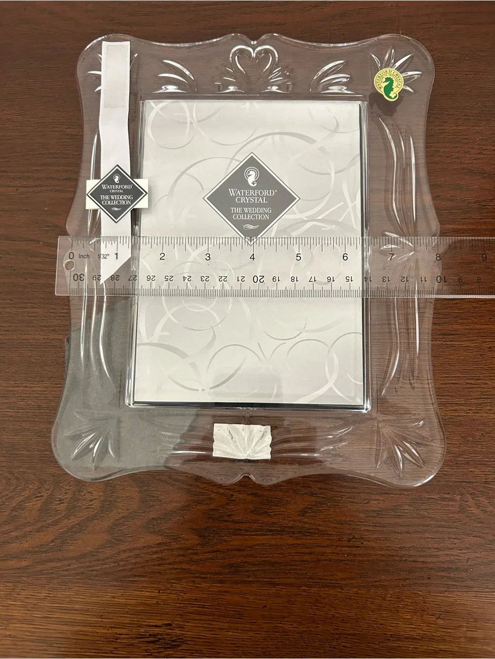 Waterford Crystal The Wedding Collection 5x7 Photo Frame with Swans Heart